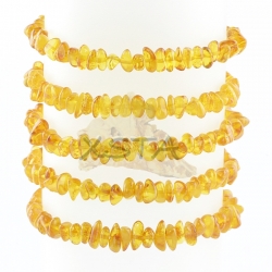 Dark yellow chips style amber bracelet